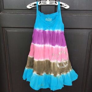 The Children's Place Dress Girls Sz 6 Blue Tie Dye Sleeveless Camisole Boho